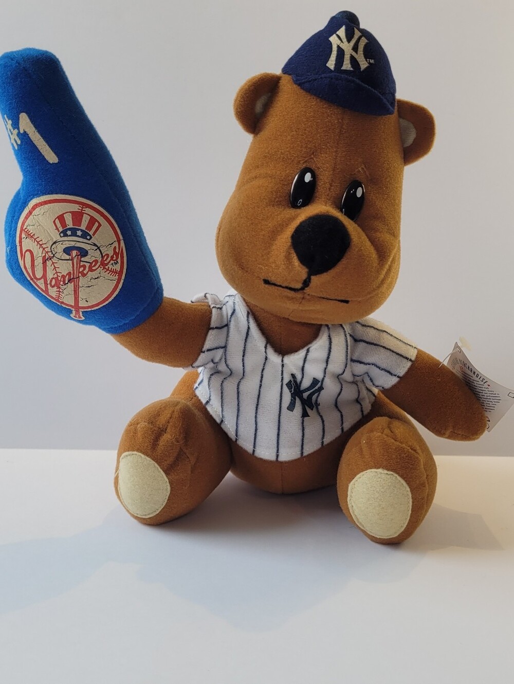 Vintage 2002 Nanco NY Yankees #1 Fan Plush Bear 11" MLB NWT